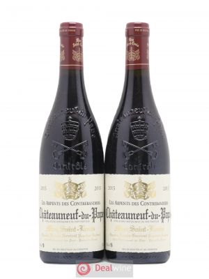 Châteauneuf-du-Pape Les Arpents des Contrebandiers Mas Saint-Louis  2015 - Lot of 2 Bottles