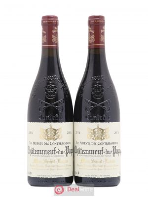 Châteauneuf-du-Pape Les Arpents des Contrebandiers Mas Saint-Louis  2016 - Lot of 2 Bottles