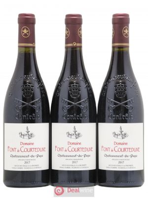 Châteauneuf-du-Pape Font De Courtedune 2017 - Lot of 3 Bottles