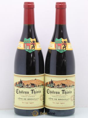 Côte de Brouilly Les 7 Vignes Château Thivin  2016 - Lot de 2 Bouteilles