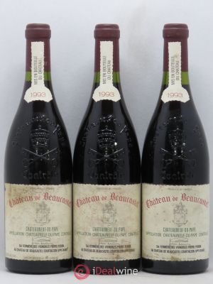 Châteauneuf-du-Pape Château de Beaucastel Jean-Pierre & François Perrin  1993 - Lot of 3 Bottles