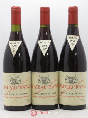 Châteauneuf-du-Pape Château Rayas Reynaud  1998 - Lot of 3 Bottles