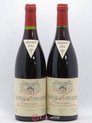 Côtes du Rhône Cuvée Syrah Château de Fonsalette  2002 - Lot of 2 Bottles
