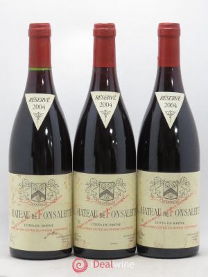 Côtes du Rhône Château de Fonsalette SCEA Château Rayas  2004 - Lot of 3 Bottles