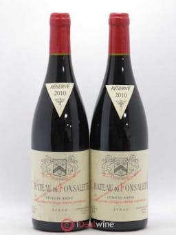 Côtes du Rhône Cuvée Syrah Château de Fonsalette  2010 - Lot of 2 Bottles