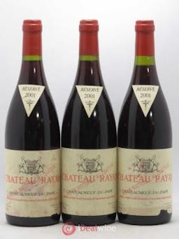 Châteauneuf-du-Pape Château Rayas Reynaud  2001 - Lot of 3 Bottles