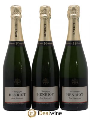 Champagne Henriot Brut Souverain  - Lot of 3 Bottles