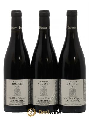 Côtes du Rhône Village Cairanne Vieilles vignes Domaine Brusset 2018 - Lot of 3 Bottles