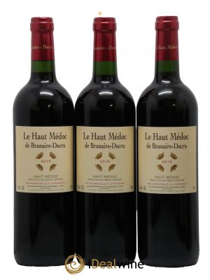 Haut Médoc Haut Médoc De Branaire Ducru 2015 - Lot of 3 Bottles