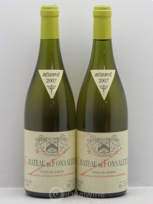 Côtes du Rhône Château de Fonsalette SCEA Château Rayas  2007 - Lot of 2 Bottles