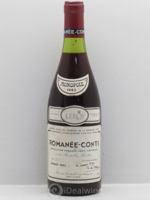 Romanée-Conti Grand Cru Domaine de la Romanée-Conti  1983 - Lot de 1 Bouteille