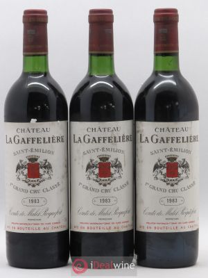 Château la Gaffelière 1er Grand Cru Classé B  1983 - Lot of 3 Bottles
