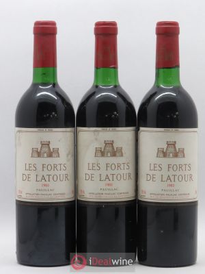 Les Forts de Latour Second Vin  1983 - Lot de 3 Bouteilles