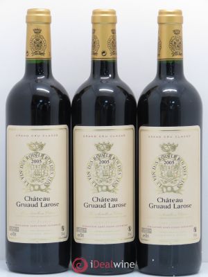 Château Gruaud Larose 2ème Grand Cru Classé  2005 - Lot of 3 Bottles