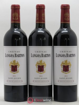 Château Langoa Barton 3ème Grand Cru Classé  2015 - Lot of 3 Bottles