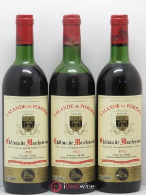 - Lalande-de-Pomerol Château De Marchesseau (no reserve) 1982 - Lot of 3 Bottles