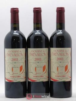 VDP Bouches du Rhône Trévallon (Domaine de) Eloi Dürrbach  2003 - Lot of 3 Bottles