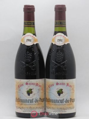 Châteauneuf-du-Pape Clos Saint-Jean Pascal et Vincent Maurel  1981 - Lot of 2 Bottles
