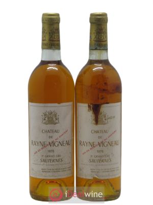 Château de Rayne Vigneau 1er Grand Cru Classé  1976 - Lot of 2 Bottles