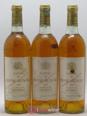 Château de Rayne Vigneau 1er Grand Cru Classé  1976 - Lot of 3 Bottles