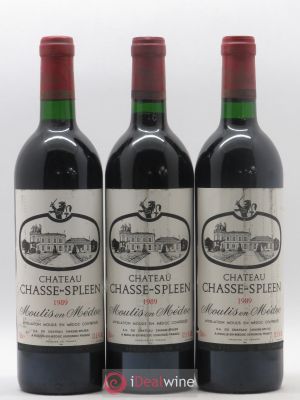 Château Chasse Spleen  1989 - Lot of 3 Bottles