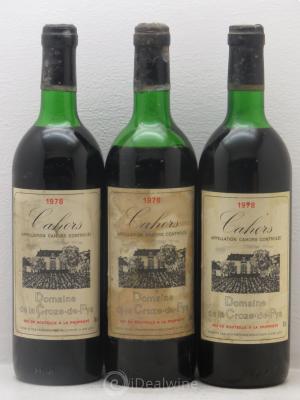 Cahors Château Crozes de Pys 1978 - Lot of 3 Bottles