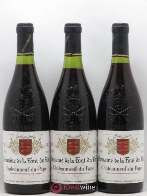 Châteauneuf-du-Pape Domaine de La Font du Roi 1987 - Lot of 3 Bottles