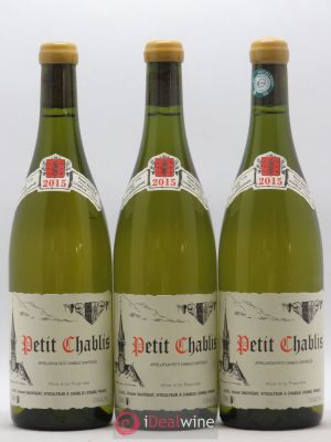 Petit Chablis Vincent Dauvissat (Domaine)  2015 - Lot of 3 Bottles