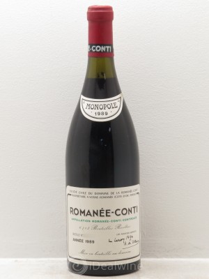 Romanée-Conti Grand Cru Domaine de la Romanée-Conti  1989 - Lot de 1 Bouteille