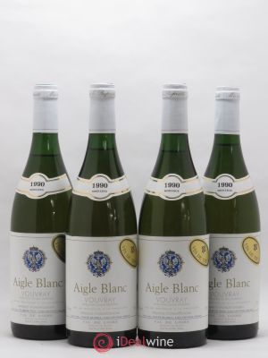Vouvray Aigle blanc Clos Baudouin Vin de Tris 1990 - Lot of 4 Bottles