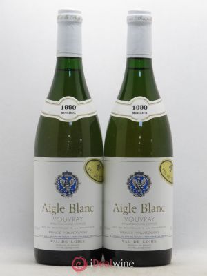 Vouvray Aigle Blanc vin de tris Prince Poniatowski  1990 - Lot of 2 Bottles