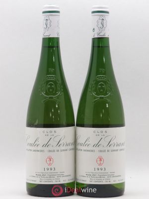 Savennières Clos de la Coulée de Serrant Vignobles de la Coulée de Serrant - Nicolas Joly  1993 - Lot of 2 Bottles