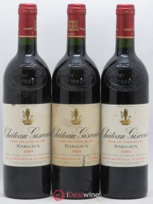 Château Giscours 3ème Grand Cru Classé  1989 - Lot of 3 Bottles