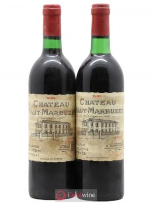 Château Haut Marbuzet  1985 - Lot of 2 Bottles