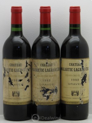 Château Malartic-Lagravière Cru Classé de Graves  1982 - Lot de 3 Bouteilles
