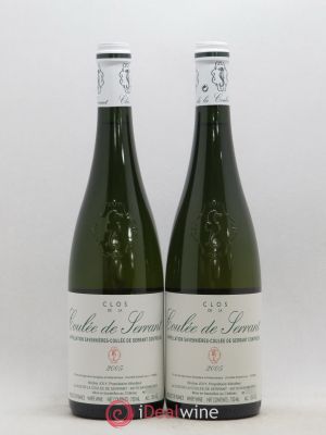 Savennières Clos de la Coulée de Serrant Vignobles de la Coulée de Serrant - Nicolas Joly  2005 - Lot of 2 Bottles