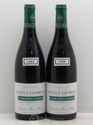 Nuits Saint-Georges 1er Cru Clos des Porrets St Georges Henri Gouges  1999 - Lot of 2 Bottles