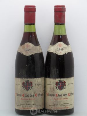 Volnay 1er Cru Clos Des Chenes Glantenay 1969 - Lot de 2 Bouteilles