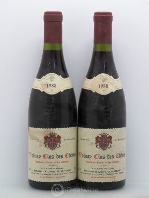 Volnay 1er Cru Clos Des Chenes Glantenay 1988 - Lot de 2 Bouteilles