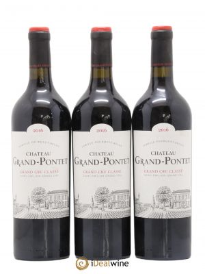Château Grand Pontet Grand Cru Classé  2016 - Lot of 3 Bottles
