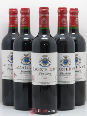 Lacoste Borie  2008 - Lot of 5 Bottles