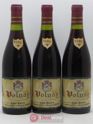 Volnay Clovis Poncelet 1986 - Lot of 3 Bottles