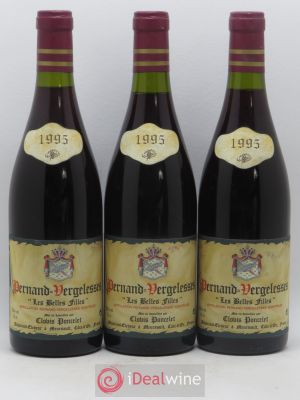Pernand-Vergelesses Les Belles Filles Clovis Poncelet 1995 - Lot of 3 Bottles