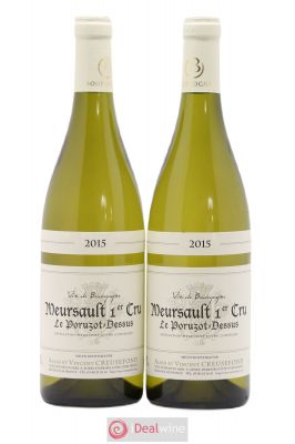Meursault 1er Cru Le Poruzot Dessus Creusefont 2015 - Lot of 2 Bottles