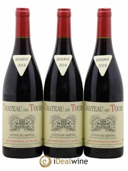 Côtes du Rhône Château des Tours Emmanuel Reynaud  2018 - Lot of 3 Bottles