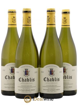 Chablis Jean-Paul & Benoît Droin (Domaine)  2020 - Lot of 4 Bottles