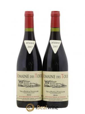 IGP Pays du Vaucluse (Vin de Pays du Vaucluse) Domaine des Tours Merlot E.Reynaud (sans prix de réserve) 2007 - Lot de 2 Bouteilles