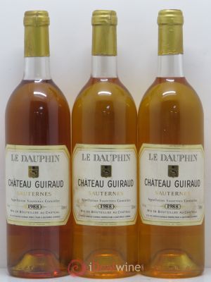 Sauternes Le Dauphin de Guiraud 1988 - Lot de 3 Bouteilles