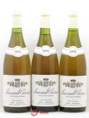 Meursault 1er Cru Charmes René Lecuelle 1990 - Lot of 3 Bottles