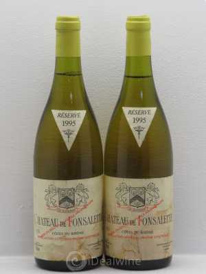 Côtes du Rhône Château de Fonsalette SCEA Château Rayas  1995 - Lot of 2 Bottles